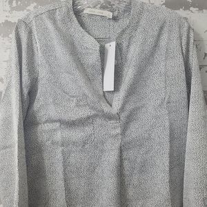 Bishop + Young Women’s Size XS Black White Spotted Pullover Blouse New With Tags